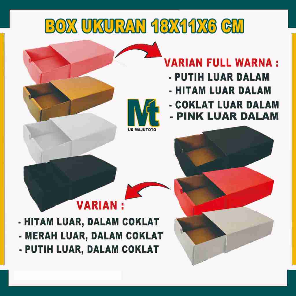 

Box 18x11x6 cm / Box Sleding / Slide Box / Kardus Hp / Karton Polos