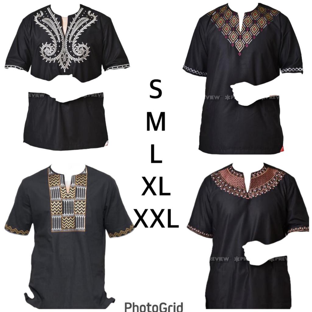 Preview baju koko pria lengan pendek black By Itang Yunasz Limited - 3294 XXL