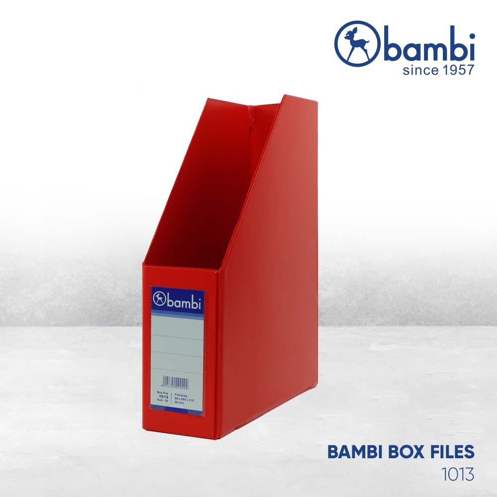 

Bambi Box File Magazine MID SIZE 8 cm Special Colour Red - Box Arsip / Box Storage / Box Dokumen kode 1013