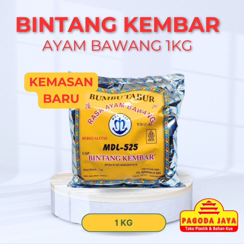 

Atom Bintang Kembar 1kg/Bumbu Tabur Atom Ayam Bawang Bintang Kembar 1 Kg