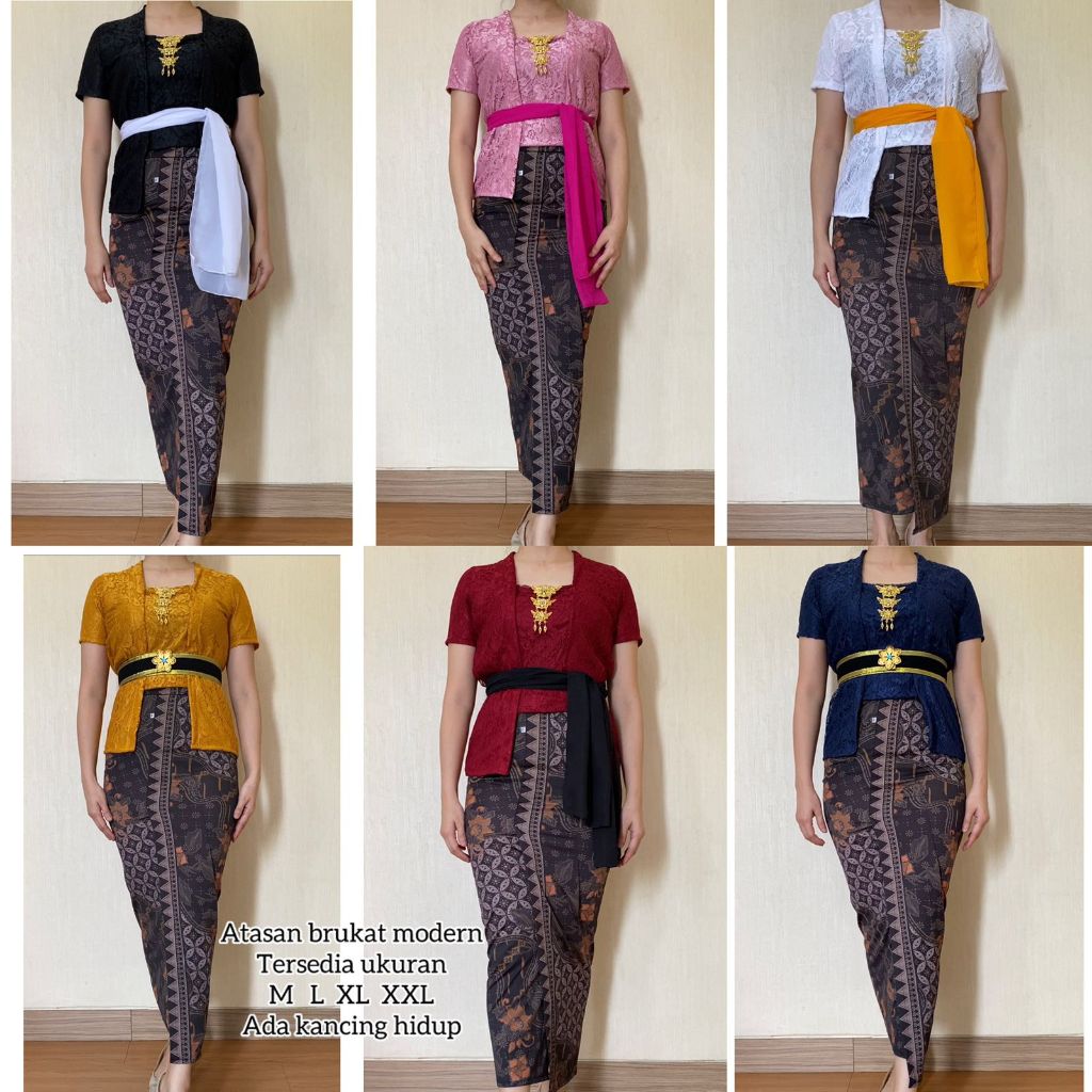 Kebaya Kutubaru Brokat Halus Tangan Pendek Modis Best Seller Atasan Jadi Brukat Kondangan Wisuda Baj