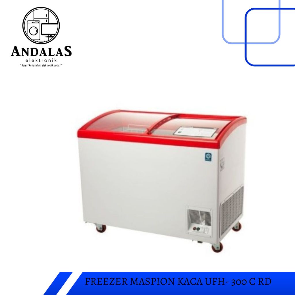MASPION FREEZER TUTUP SLIDING KACA 300 L UFH-300 CRD 300LITER UFH 300