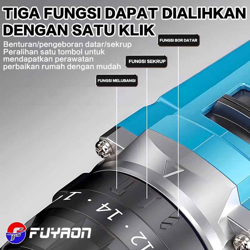 Promo Bor tanpa kabel 36v Mesin bor Impact Drill Cordless Mesin Bor Listrik Bor Listrik Impact
