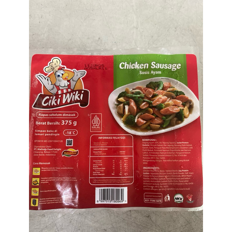 

Ciki Wiki Sosis Ayam 375gr