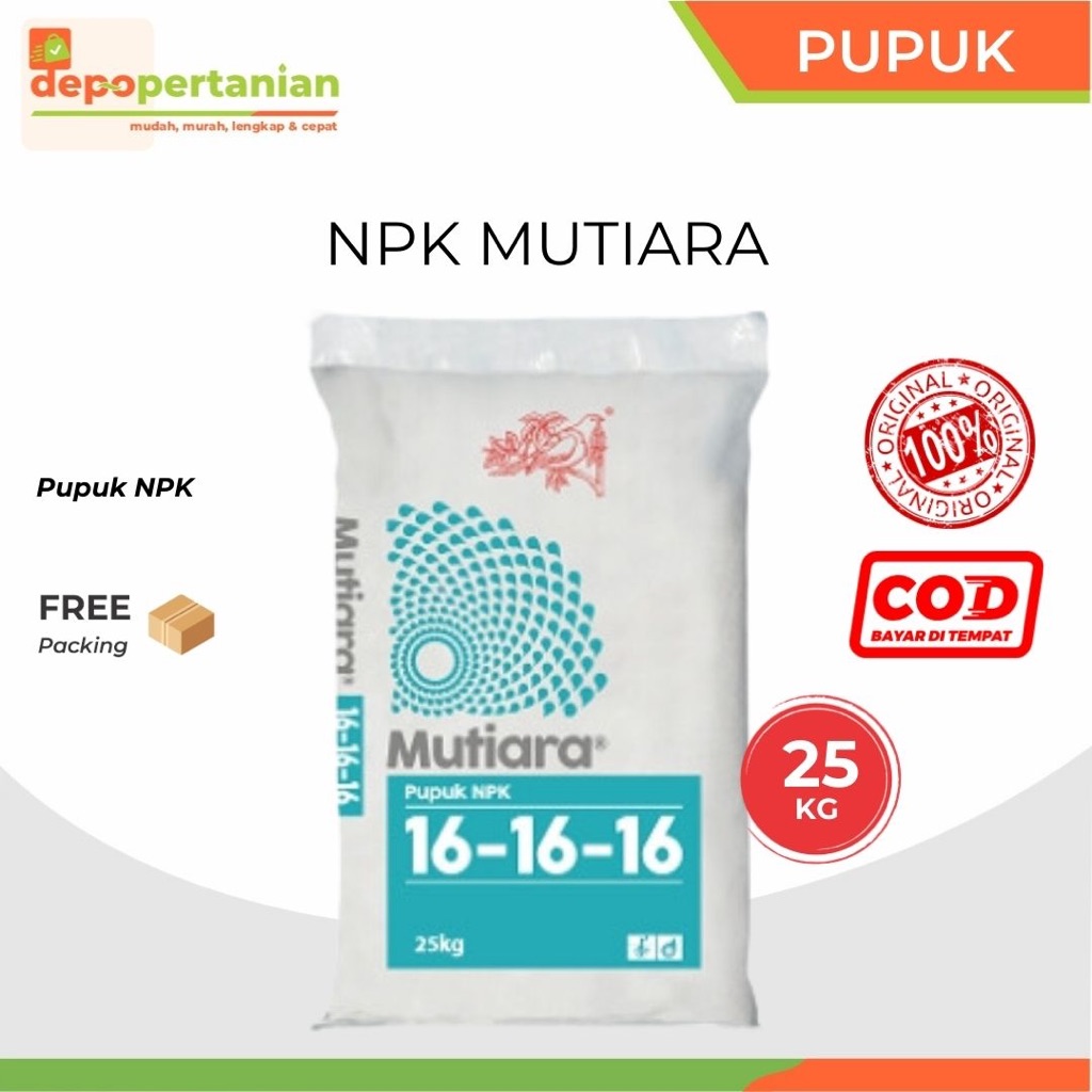 Depo Pertanian - Pupuk NPK Mutiara 16-16-16 25 Kg Meroke Original
