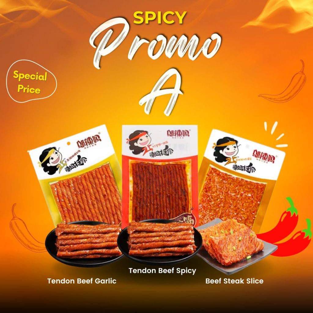 

PROMO HEMAT | Wulama 3 pack | Wulama Latiao Spicy Halal | Snack Tendon Spicy Pedas