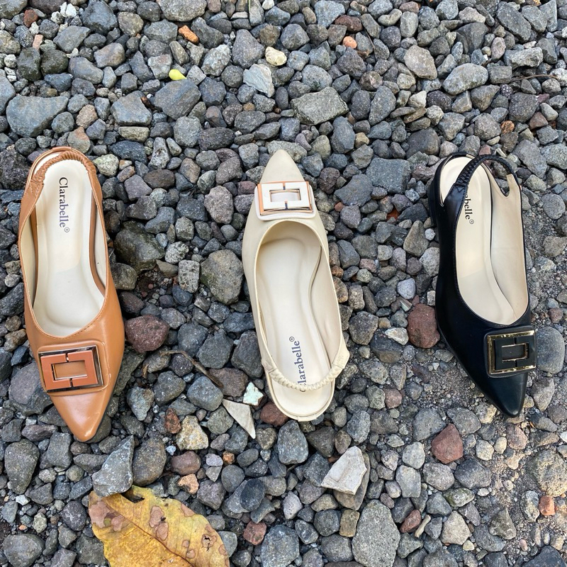 Clarabelle Aquanetta Mules Wanita Heels 3 Cm