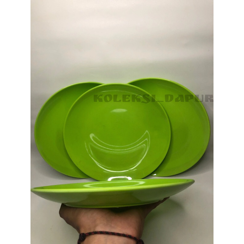 Piring Melamin Bulat ( 1 Lusin ) Piring Bulan Bulat Melamin, Piring Saji Bulat Ukuran ( 9inch).