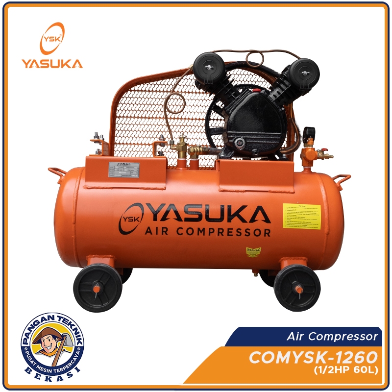 Mesin  Usaha Kompresor Yasuka Set Penggerak Bensin | 1/2 HP 60 LITER