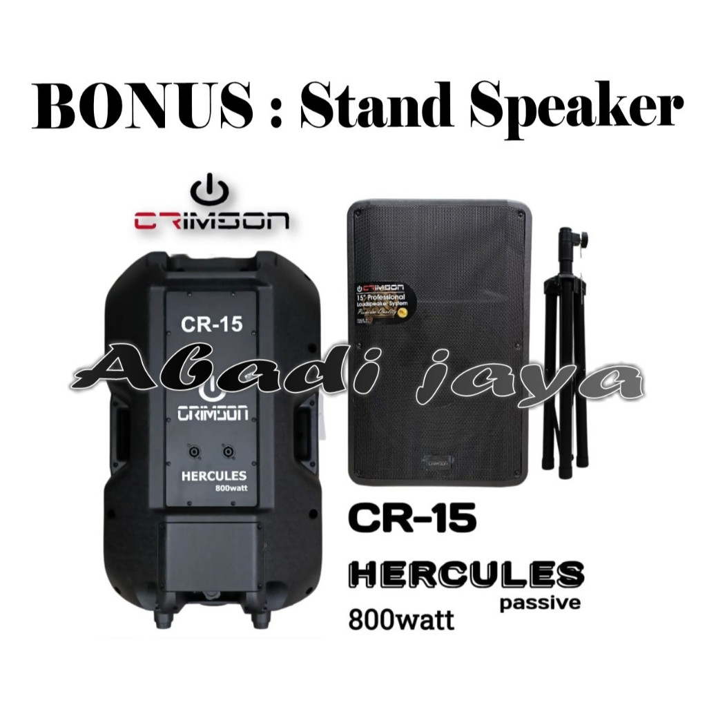 speaker pasif-pasif 2 buah crimson cr15 / cr 15 hercules 800 watt 15''