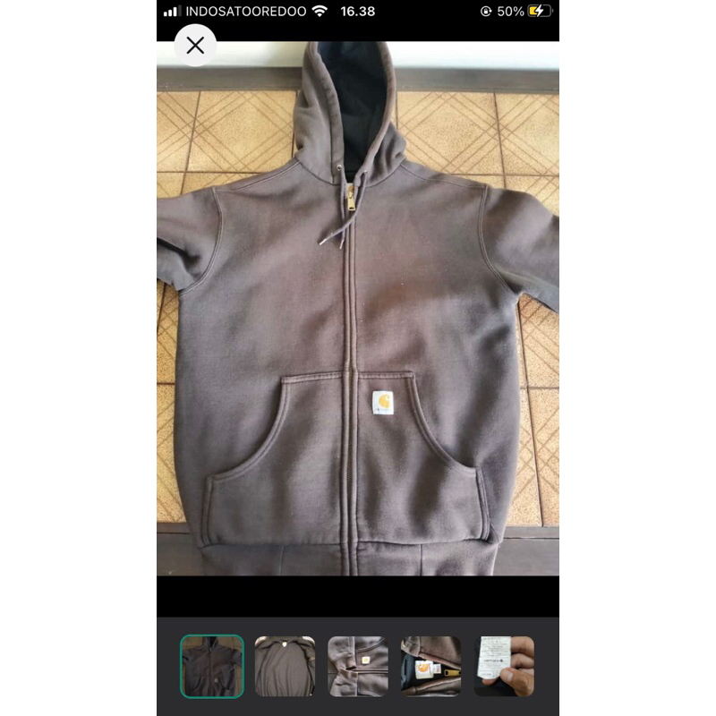 Carhartt Zip Hoodie Brown