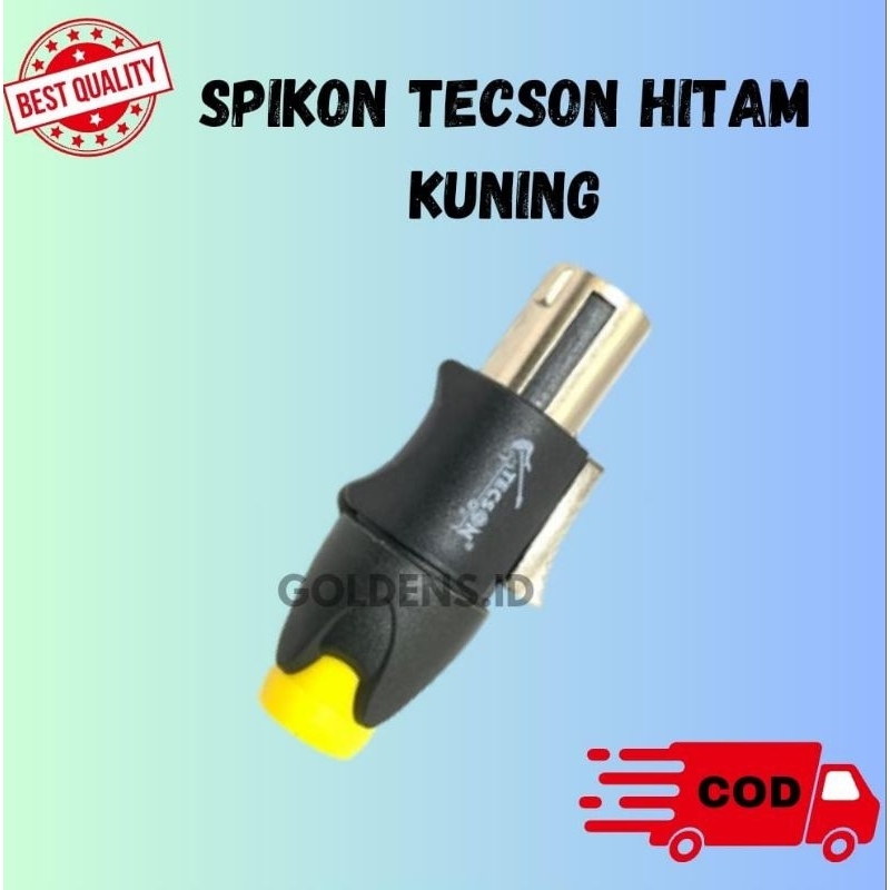 JACK SPIKON TECSON BODY BESI WARNA HITAM KUNING ( HARGA PER 1 PCS)JEK SPIKON SOKET