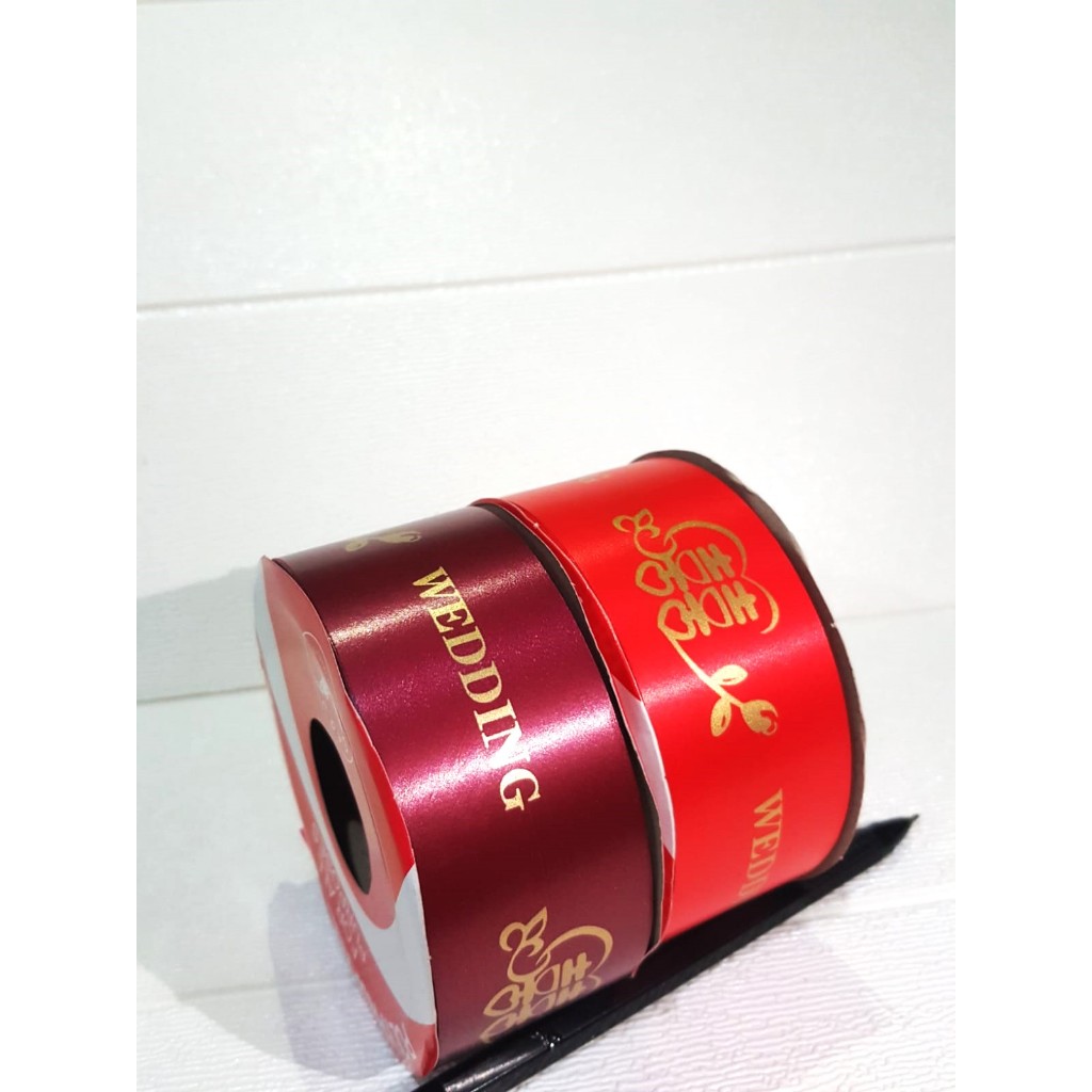 

Pita Kado Wedding Sanghi 1,5 inch - Pita hias Parcel Perayaan Wedding,Kawin