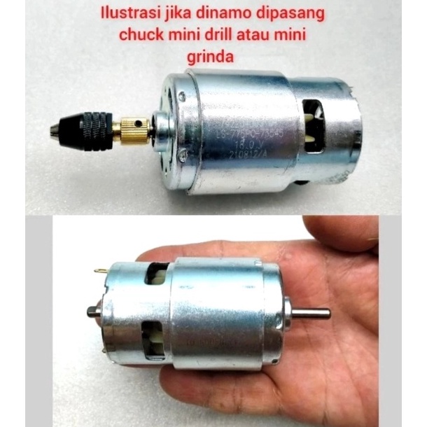 KODE I4N Dinamo LS 775 PC DC 12V MOTOR DINAMO 775 dc 12v  double bearing