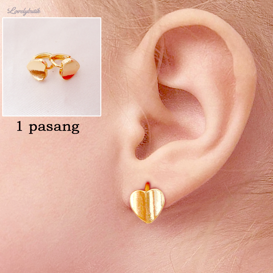 Anting Klip Anak Bayi Perempuan Xuping Gold Lapis Emas Model Ap3l Kecil Lucu - Lovelybutik