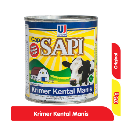 

Ultrajaya Cap Sapi Krimer Kental Manis 375 gr Kaleng 375Gr