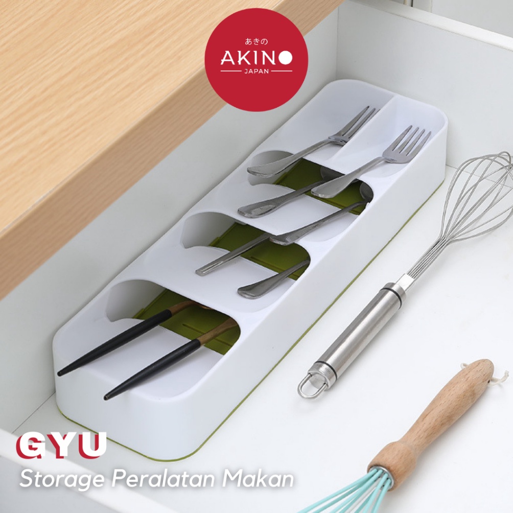 GROSIR AKINOGYU Organizer Pisau Dapur Praktis Rak Laci Cutlery Serbaguna Tempat Susun Utensil Wadah 