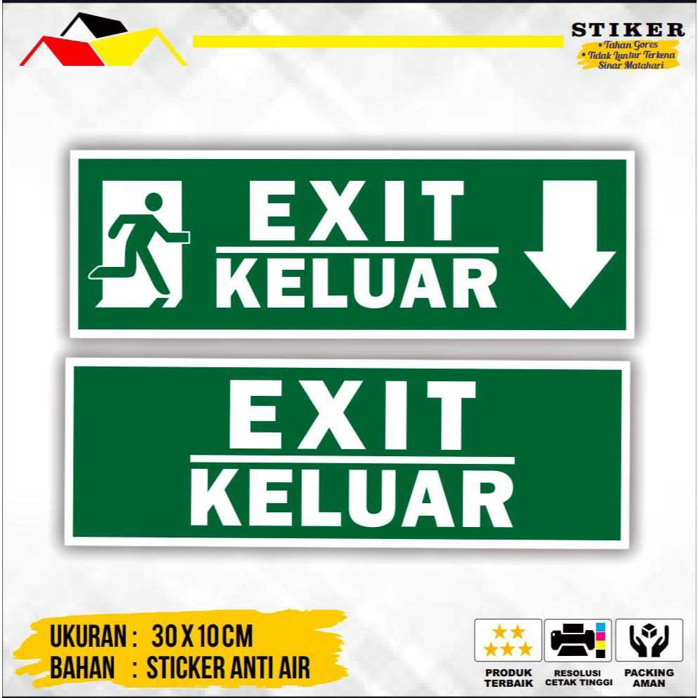 

Stiker Sign Exit / Stiker Sign Exit
