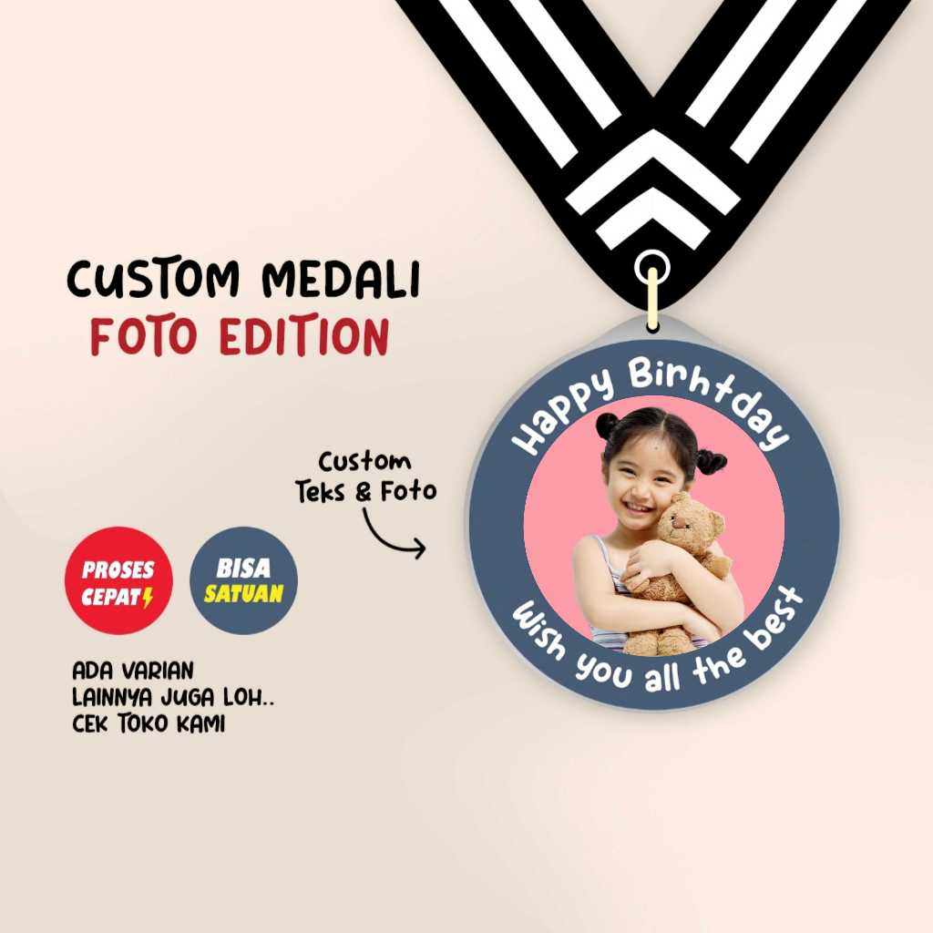 Mendali Custom Akrilik Hadiah Foto Edition souvenir