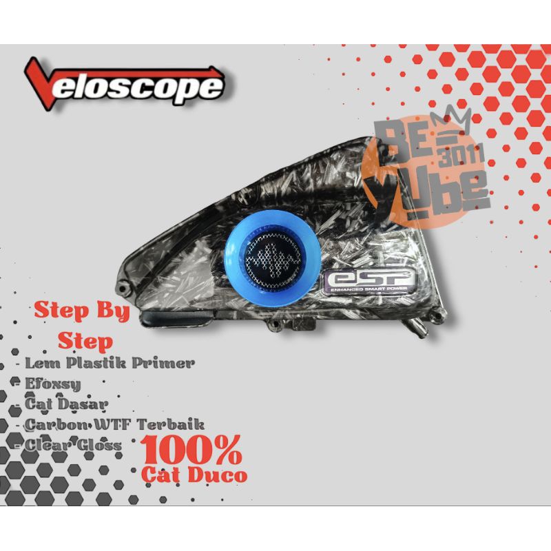 Terlaris cover filter carbon FORGED veloscope "DETAK" Honda Genio//beat deluxe//beat esp//beat CBS//