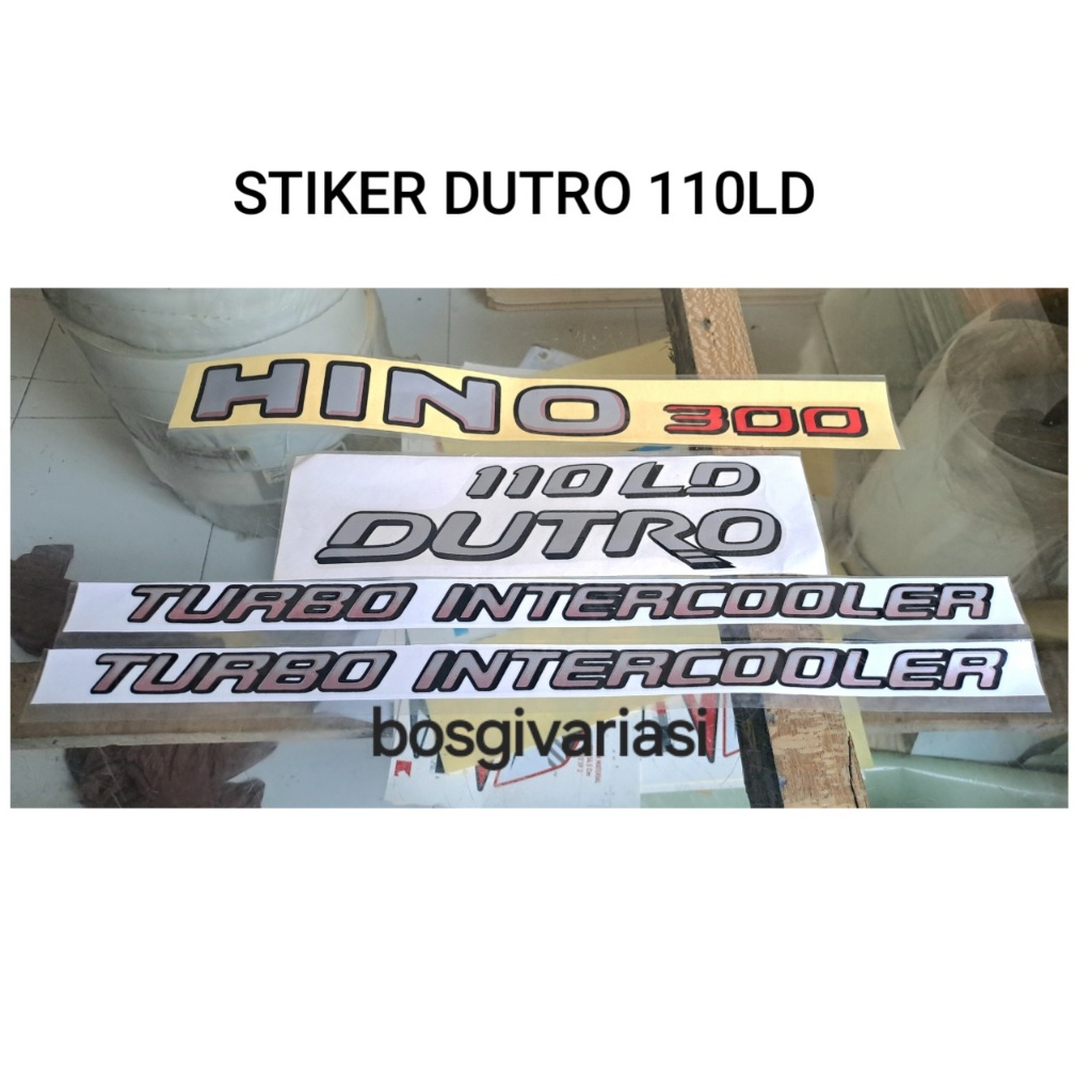 Stiker Dutro 110LD / stiker hino dutro 110ld / stiker hino 300 dutro 110 LD / truk hino 300