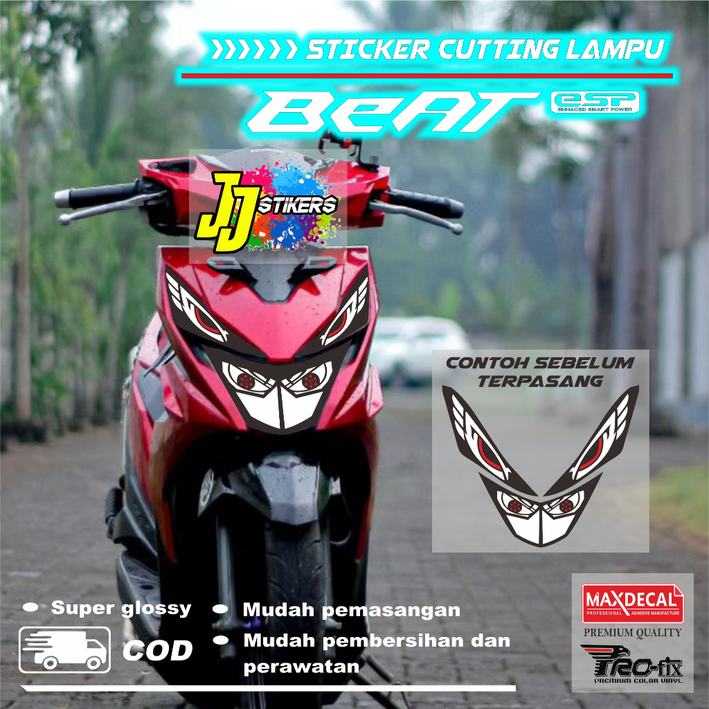 STICKER VARIASI LAMPU DAN SEIN BEAT NEW / STREET 2016 SAMPAI 2019