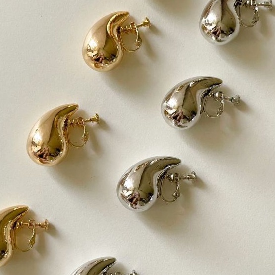 KODE J47O Lavaliere Teardrop Clip Earrings  Anting Jepit Earclip Tanpa Tindik Wanita