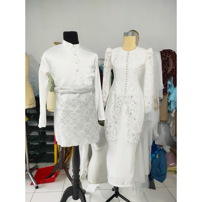 gaun pengantin muslimah syari simpel gaun akad gaun walimah gaun pengantin simpel coupel wedding dre