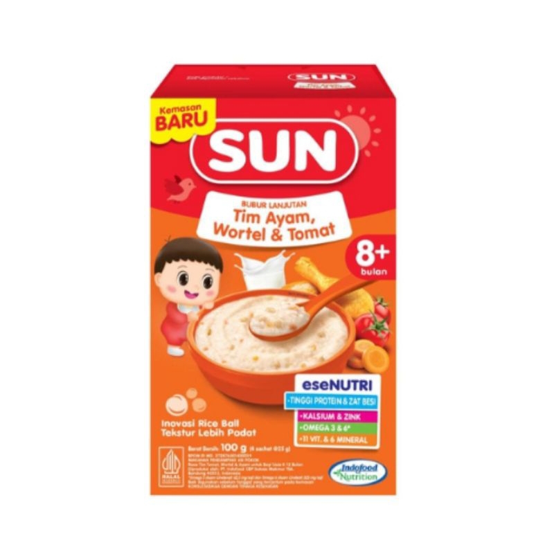 

SUN Tim Instant Ayam Wortel Tomat Box 100g