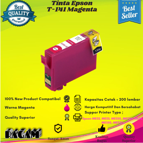 Cartridge Tinta Compatible 141 T141 Epson ME32 ME320 ME340 ME900WD - magenta