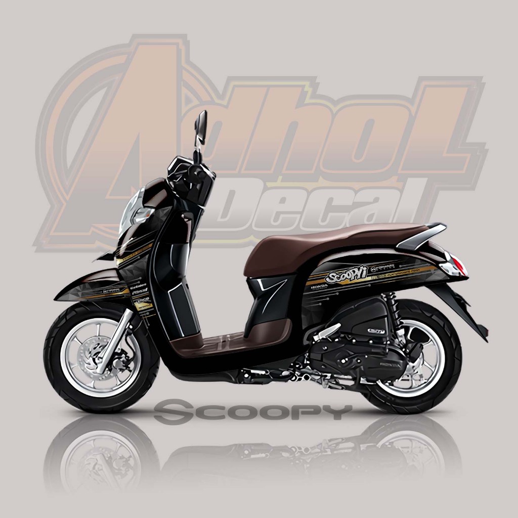 STICKER STRIPING VARIASI SCOOPY | STRIPING HONDA SCOOPY 2017 2018 2019 2020 SIMPLE MOTIF 025