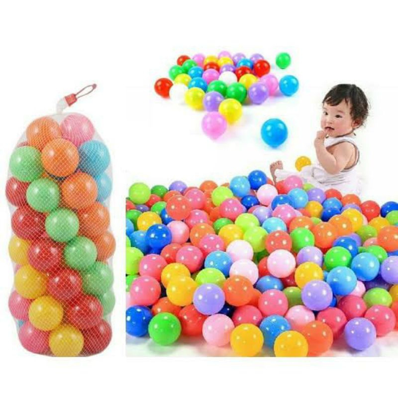Mainan Anak Mandi Mandi Bola Warna Metalik isi 3 Varian SH 25/SH 50/SH 100