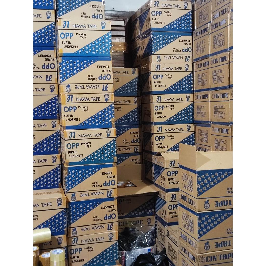 

Lakban Packing Ocin-Nawatape Bening Dan Coklat Harga 1 Dus Isi 72 Pcs