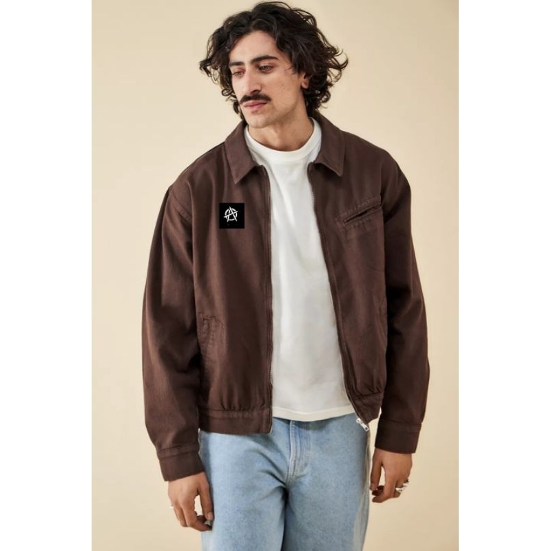 SURELY/WORK JAKET DENIM BROWN /A2/ JAKET PRIA TRENDY