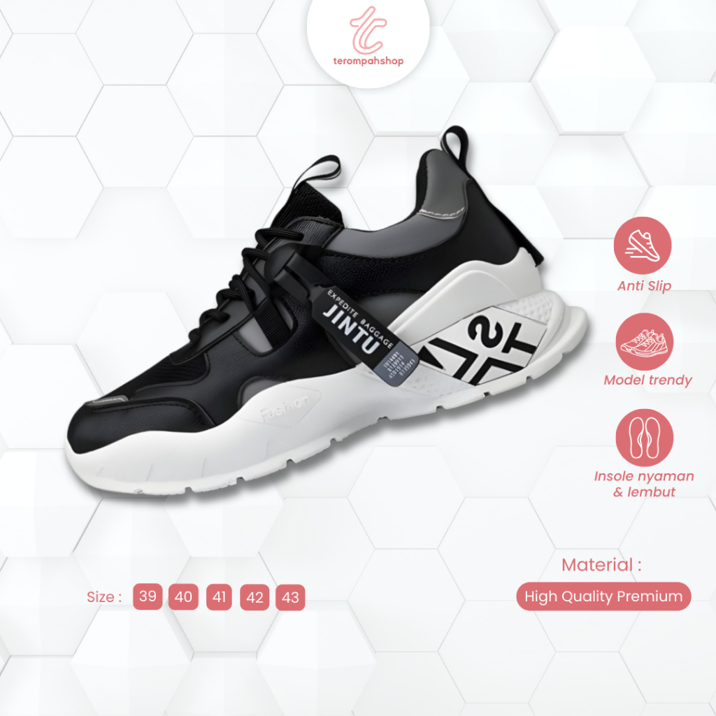 Sepatu Pria Wanita Jintu Sport Shoes Olahraga Casual Trendy Premium Quality