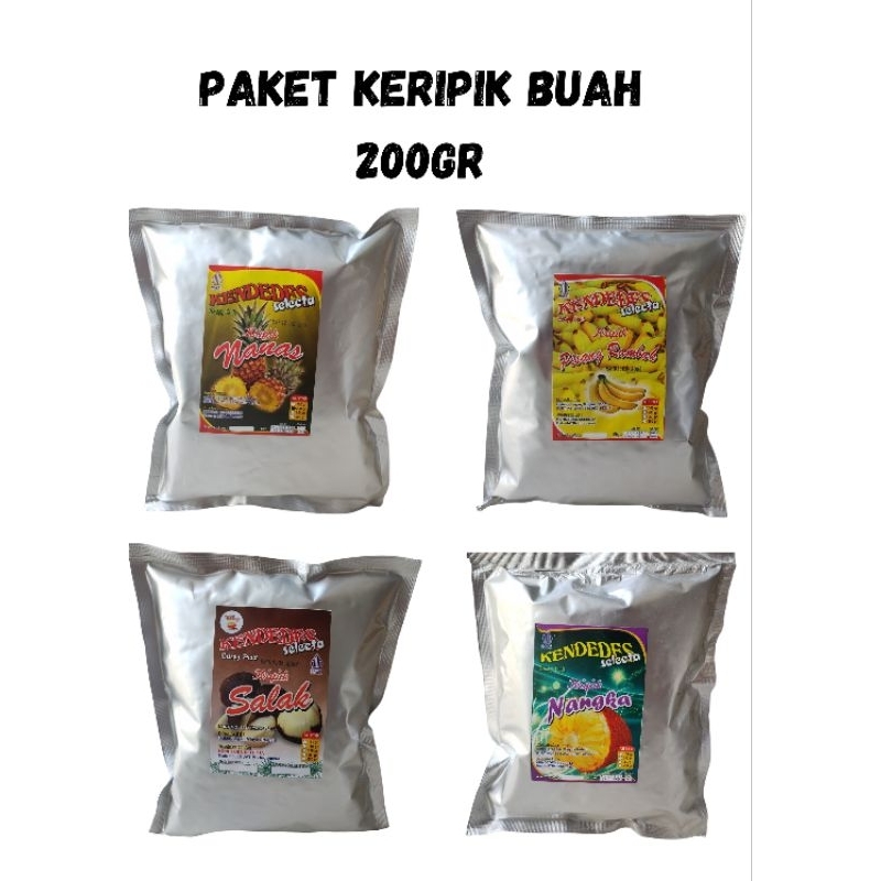 

PAKET HEMAT 4 VARIAN RASA 200gr Keripik nangka,nanas,salak,pisang rambak