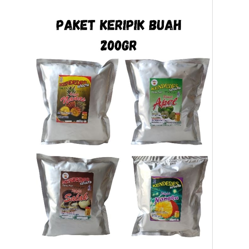 

paket 200gr keripik buah nangka, nanas, salak, apel medium