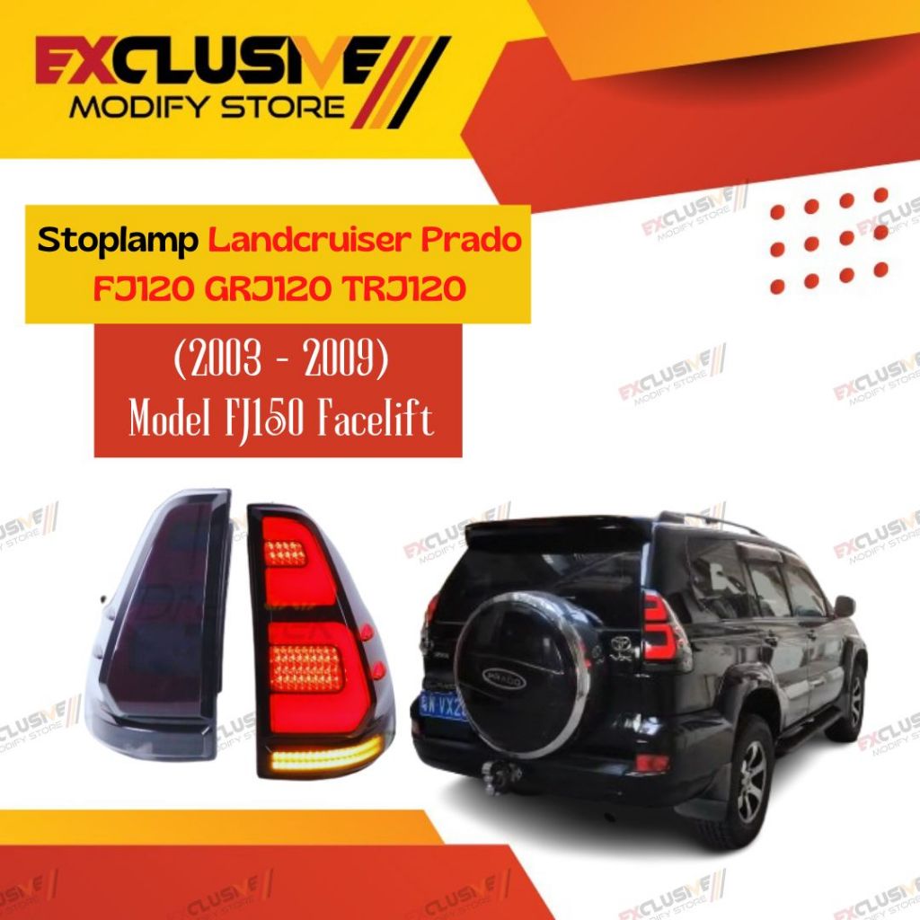 TOYOTA LANDCRUISER PRADO (2003 - 2009) FJ120 GRJ120 TRJ120 STOPLAMP UPGRADE FACELIFT STYLE FJ150 (20