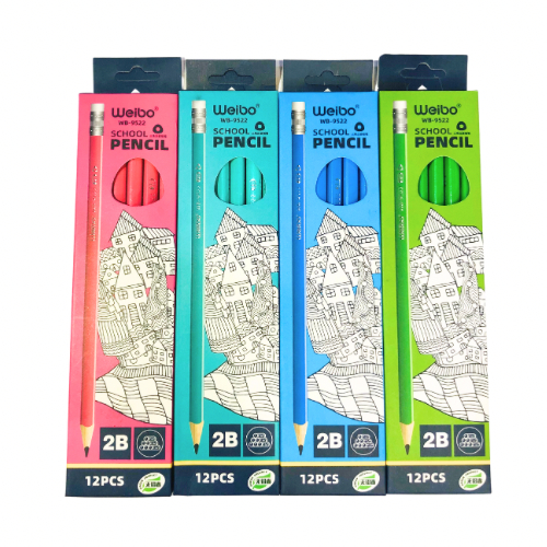 

Pensil 2B Weibo WB-9522 SWEET COLOR Pensil/Pencil Impor Set Alat Tulis - LUSINAN