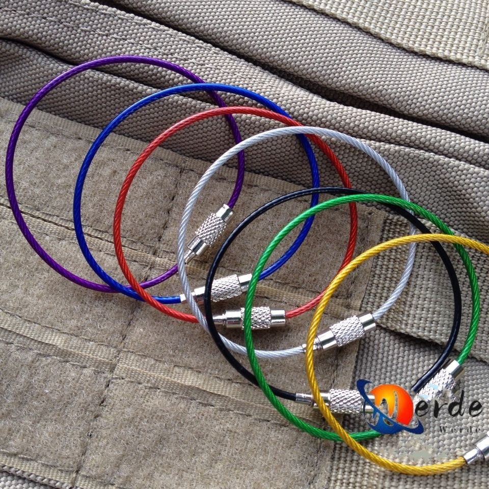 1.5*150 Tali Carabiner Karabiner Stainless Steel Wire Keys Hanging Karabiner Gantungan Kunci