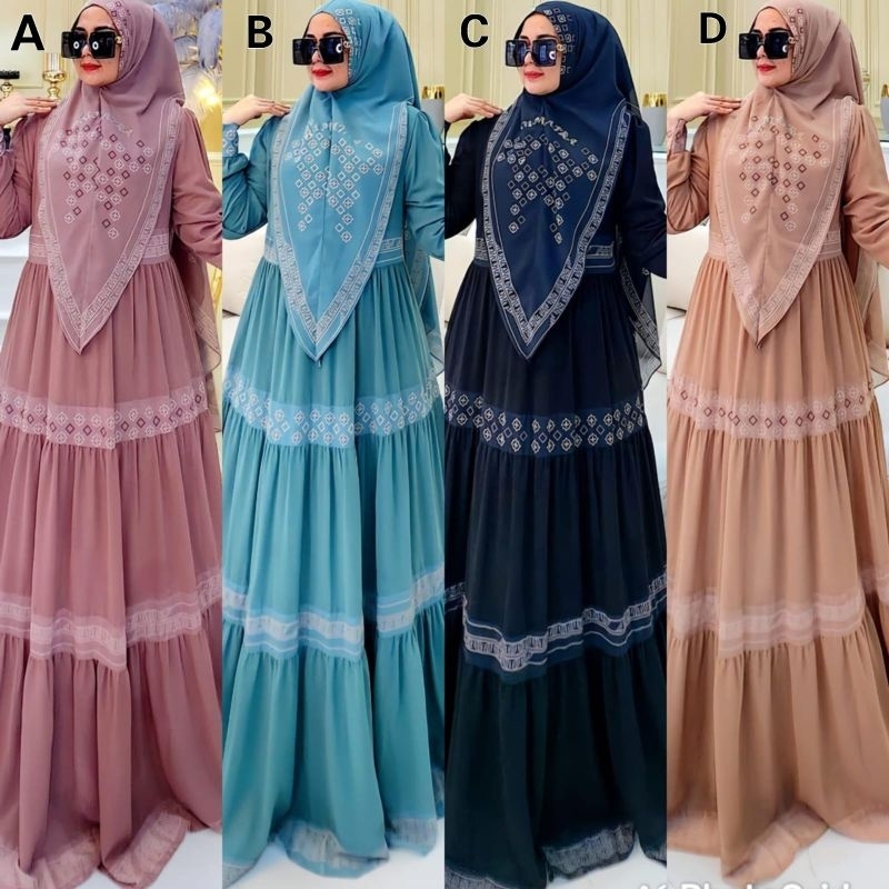 ❤️DHEA BOUTIQUE❤️ KAFITA SYARI /SYARI CANTIK ORIGINAL TRENDY SYARI VIRAL SYARI HITAM SYARI PRINTING 
