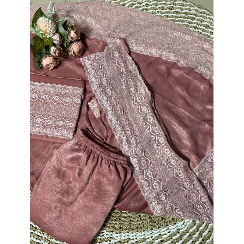 Mukena Santorini Silk Mewah