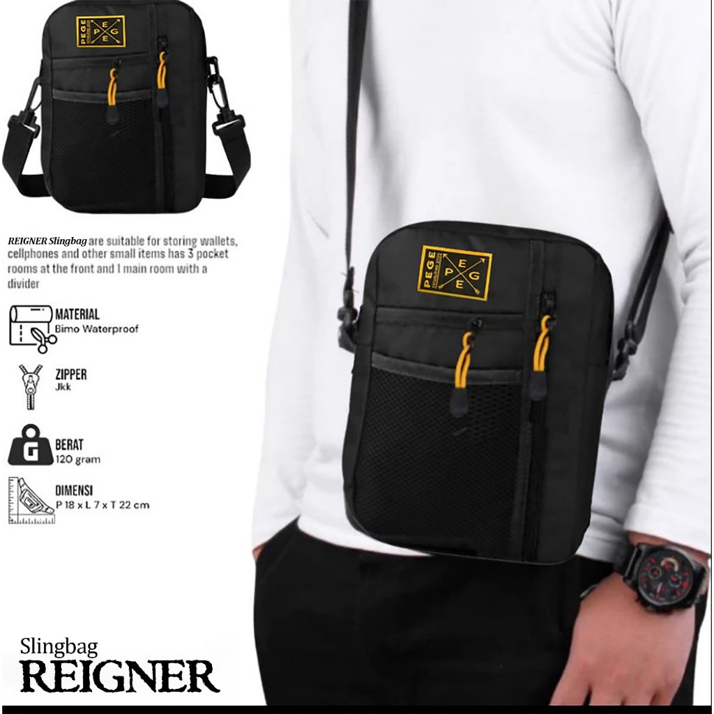 PEGE Reigner - Tas Selempang Pria Sling Bag Casual - PG 8956