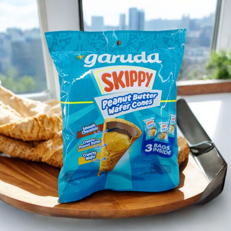 

Garuda Skippy Peanut Butter Wafer Cones isi 3