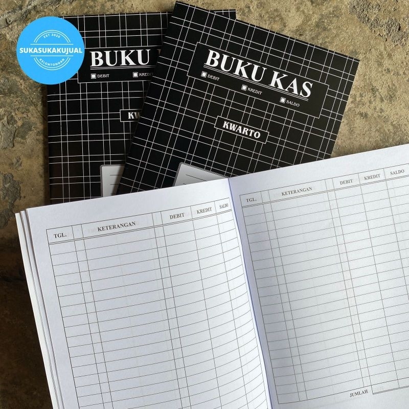 

Buku Kas kni debit kredit saldo KWARTO 21x16cm
