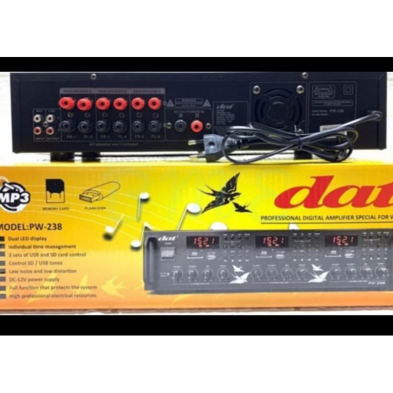 Amplifier Walet Dat PW 238 Original Time Digital Charger Aki