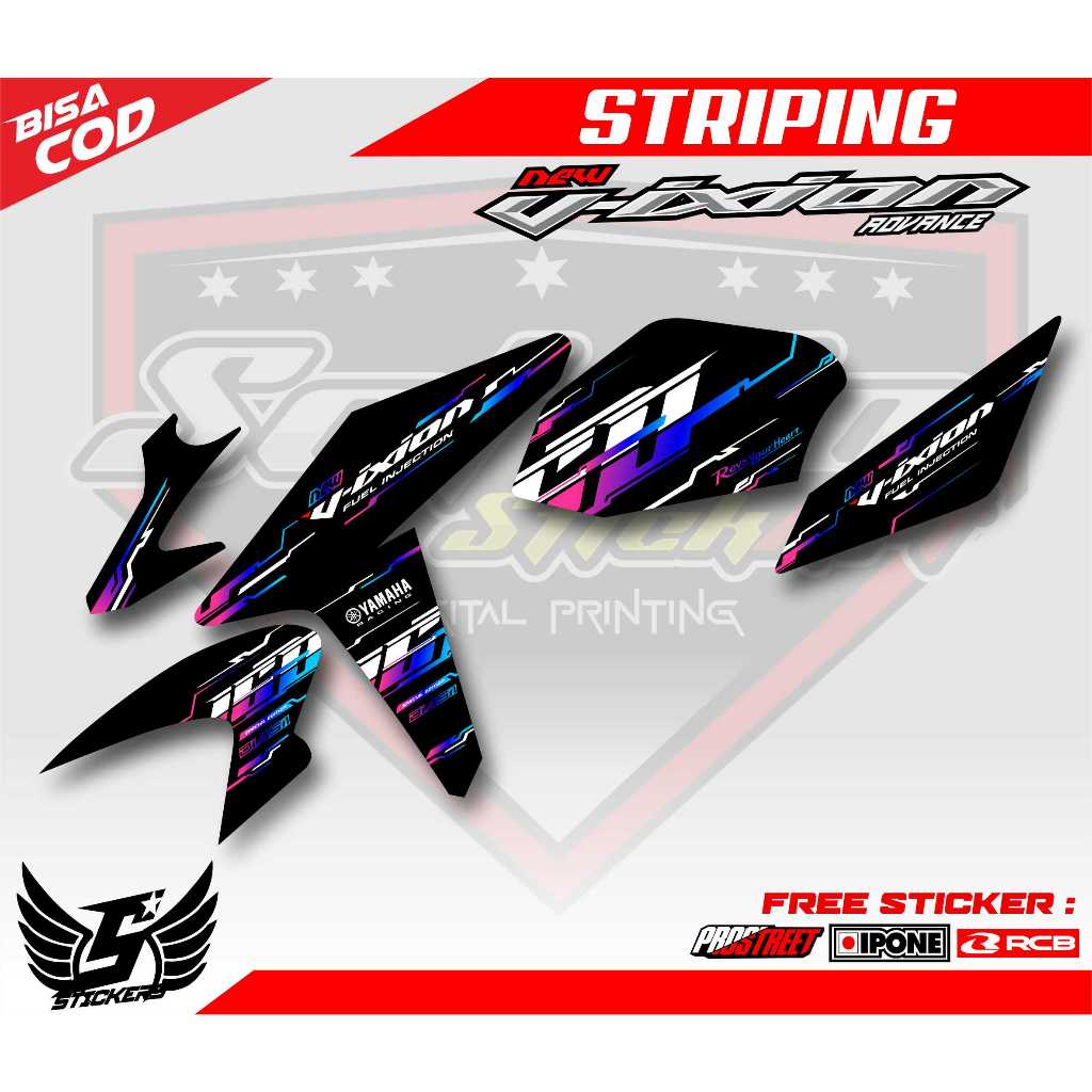 STRIPING VARIASI YAMAHA VIXION NEW ADVANCE / STICKER LIST MOTOR YAMAHA VIXION NEW ADVANCE