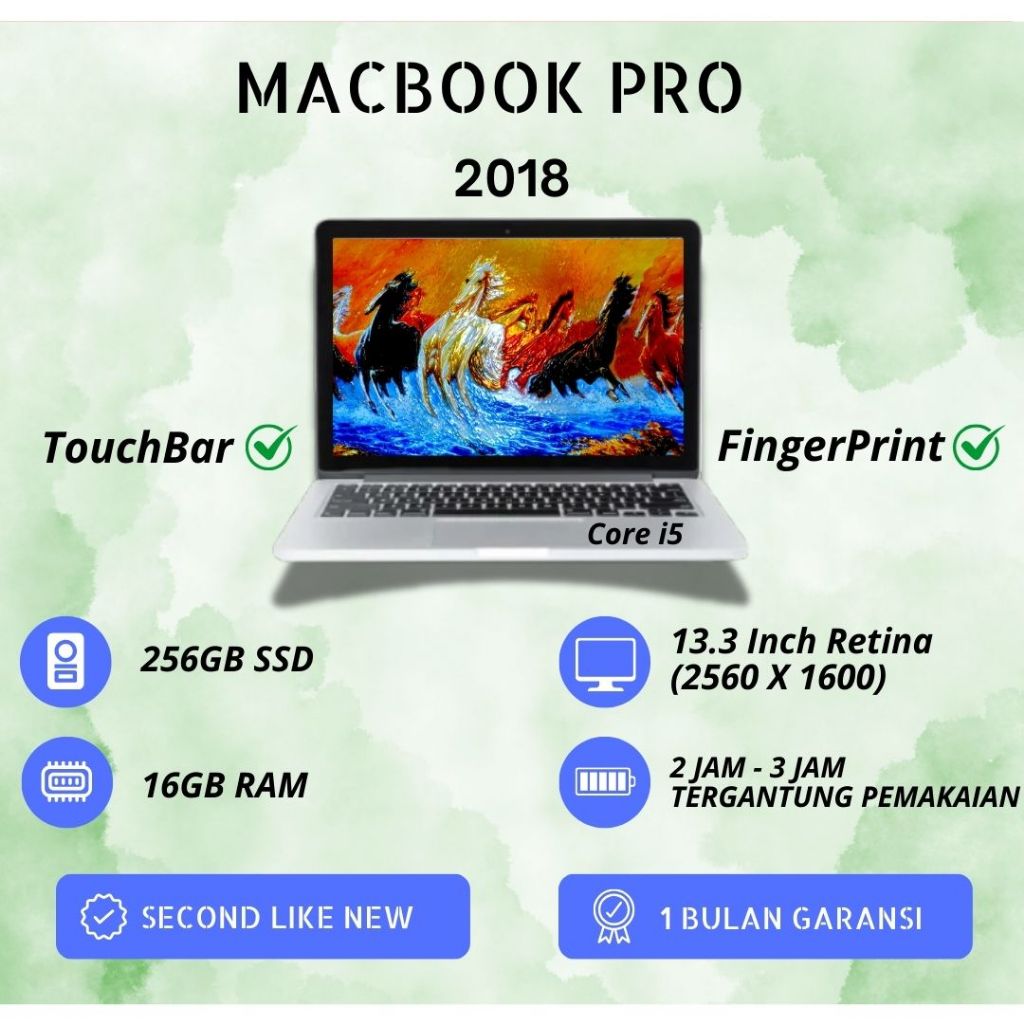 LAPTOP MACBOOK PRO 2018 RETINA / SECOND / BERKUALITAS / BERGARANSI / TERMURAH