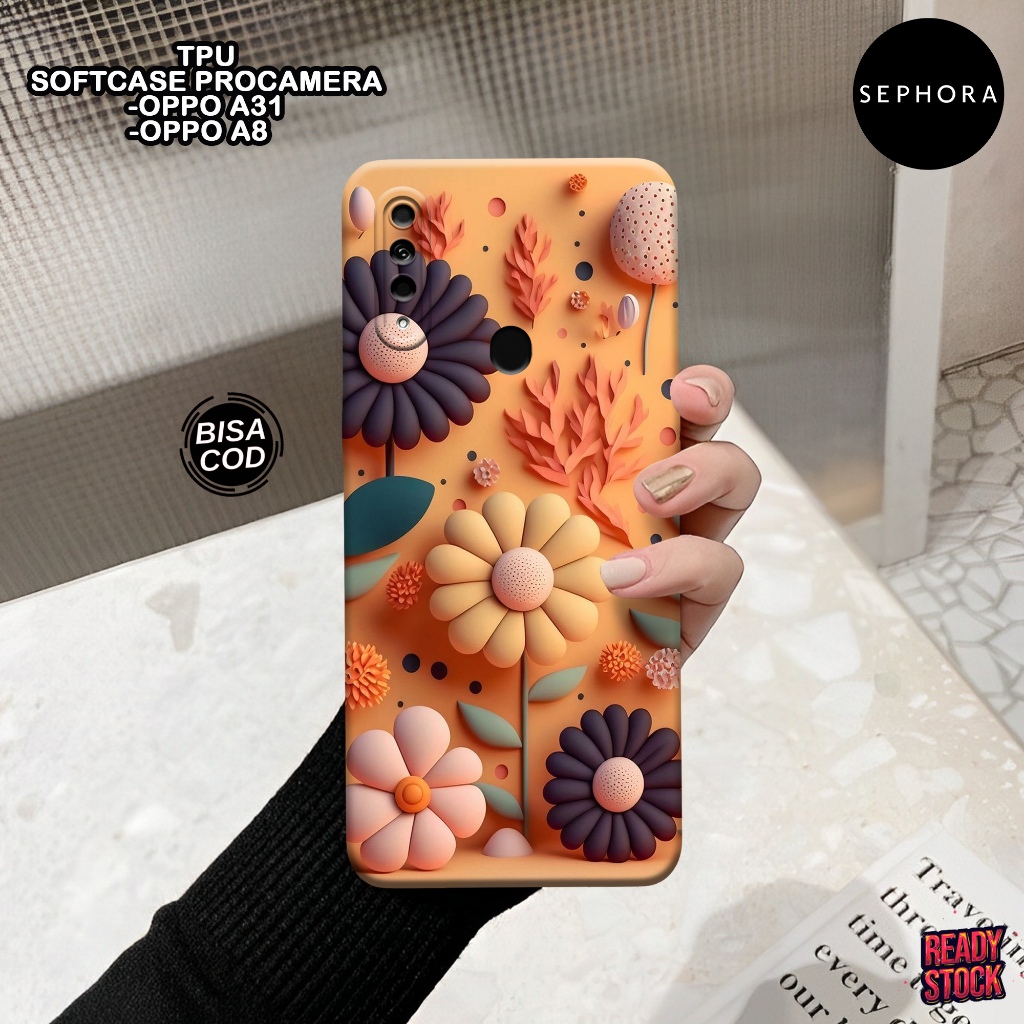 Case OPPO A31 2020 Terbaru - Fashion Case Bunga - Softcase OPPO A31 2020 - Case Pro Camera - Casing 