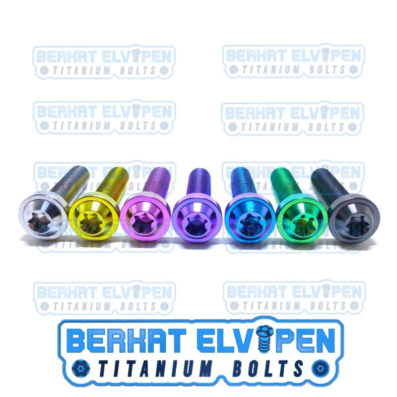 Baut Titanium BIG HEAD M8x30 Drat 12 Panjang 30mm 3cm